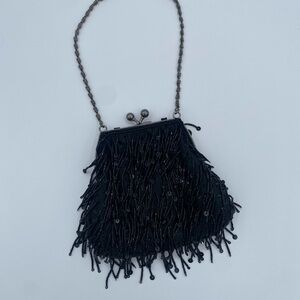 Valerie Stevens Black Beaded Clutch